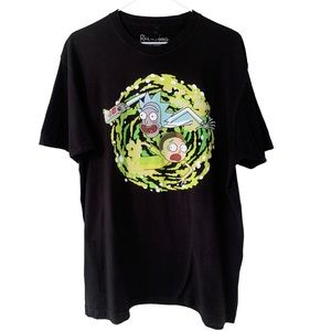 ADULT SWIM Rick & Morty S/S T-Shirt |‎ Black | Size Large